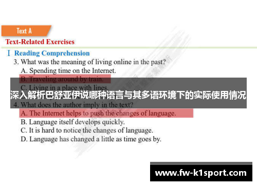 深入解析巴舒亚伊说哪种语言与其多语环境下的实际使用情况